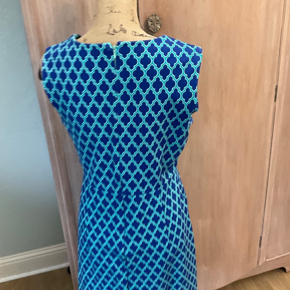 Lands' End Blue Sheath Dress Size 10 classic preppy - Picture 13 of 14